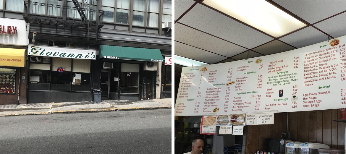 Giovanni's Pizza Menu